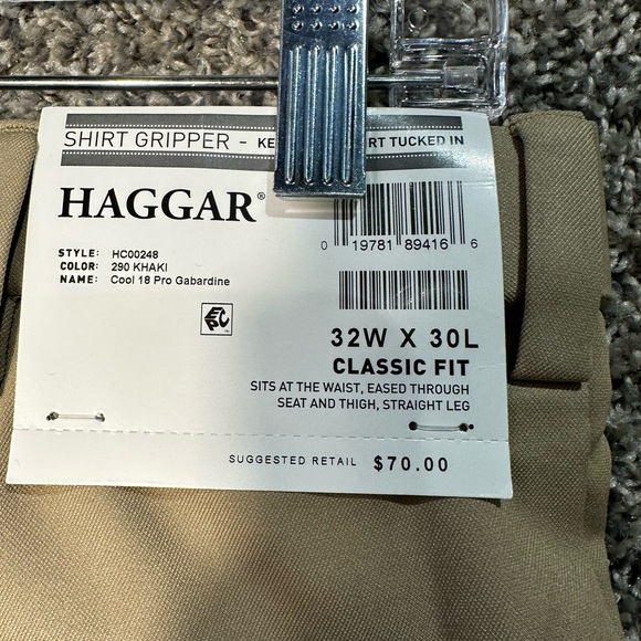 NWT Haggar Men's Cool 18 Pro Classic Fit Pleat Front Pant Size 32x30 - Picture 6 of 8